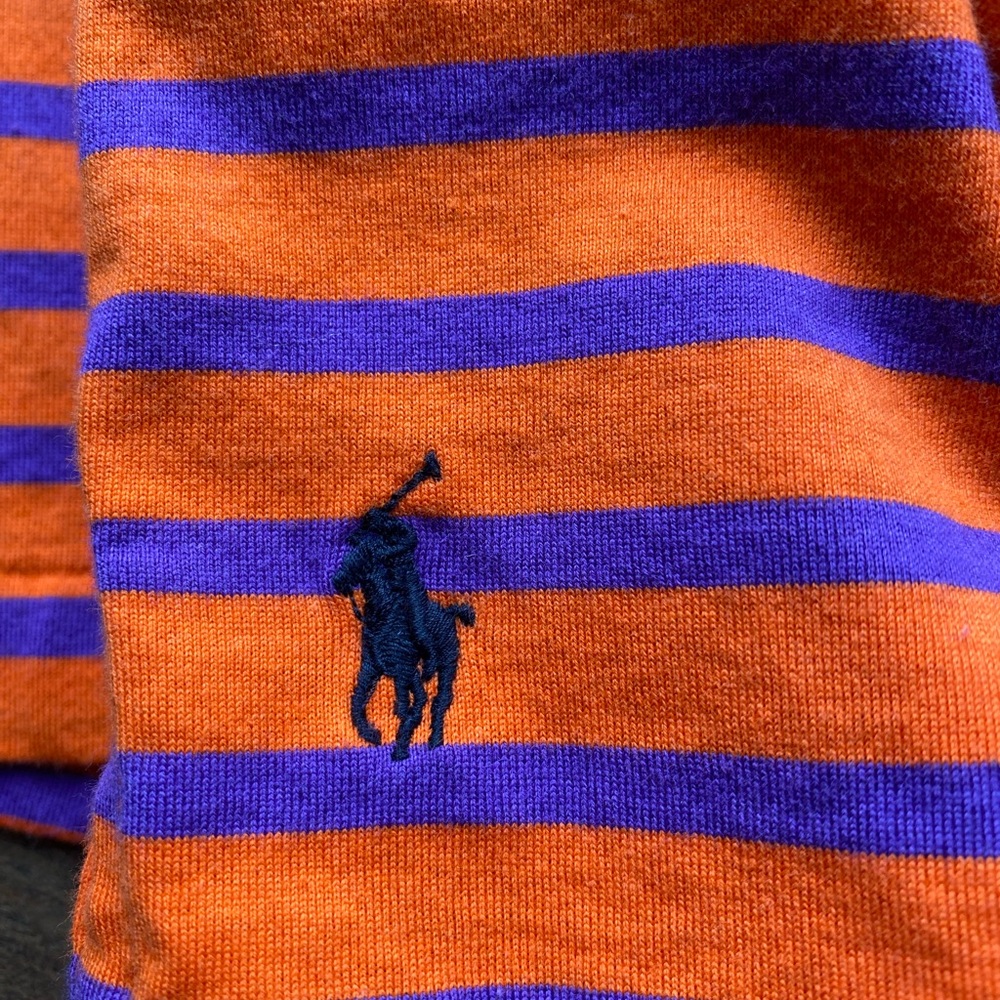 Ralph Lauren Orange and Purple Striped Tee - Picture 3 of 7